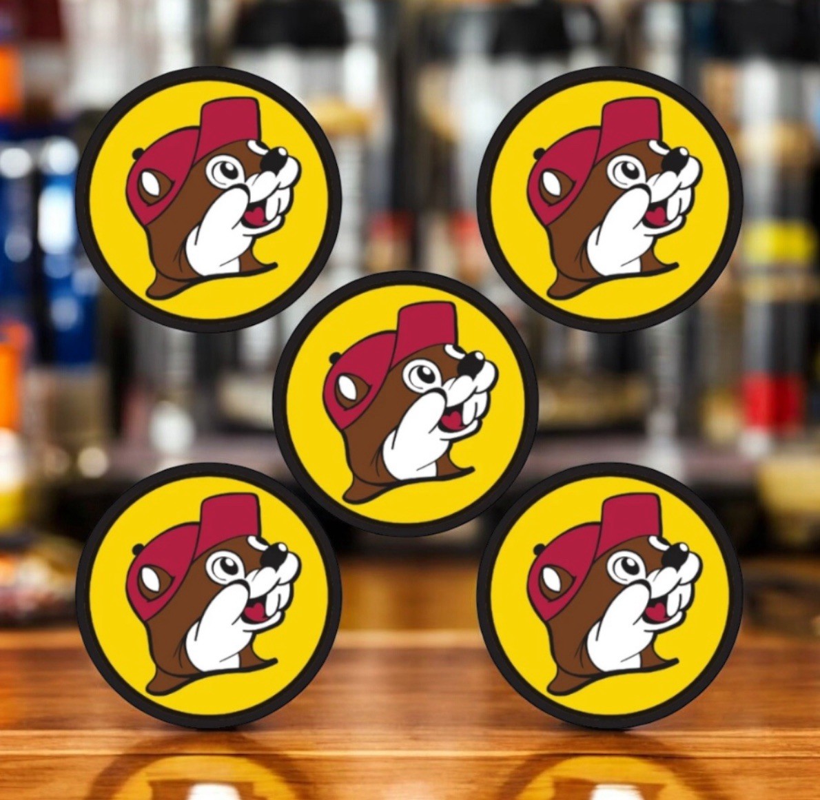 FIVE PACK Buc-ees Beaver 3” Inch DIECUT Vinyl Decal Sticker LOT (x5) PCS