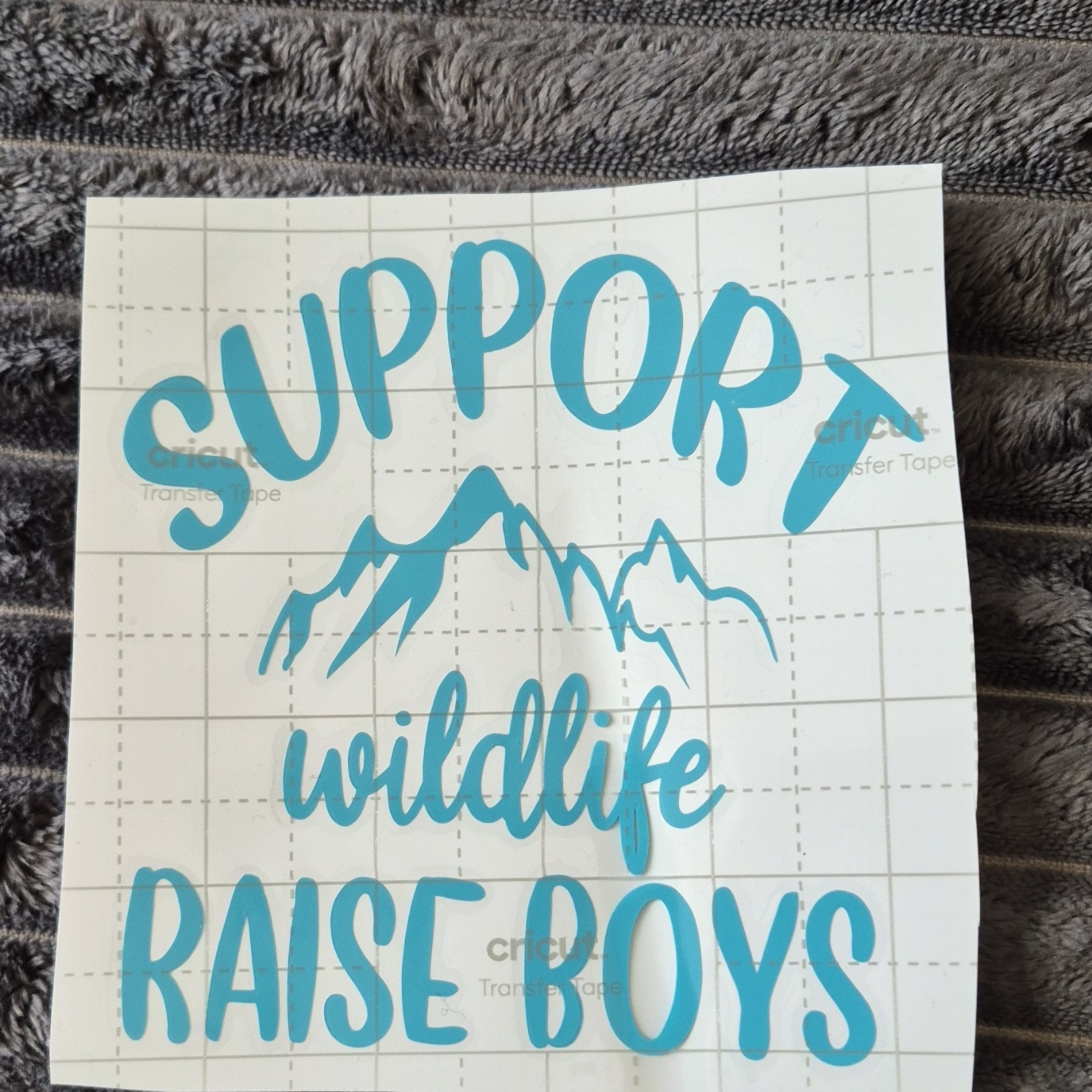 Cricut Wildlife Blue Vinyl Decal Rectangle for Door Wall Window Adults