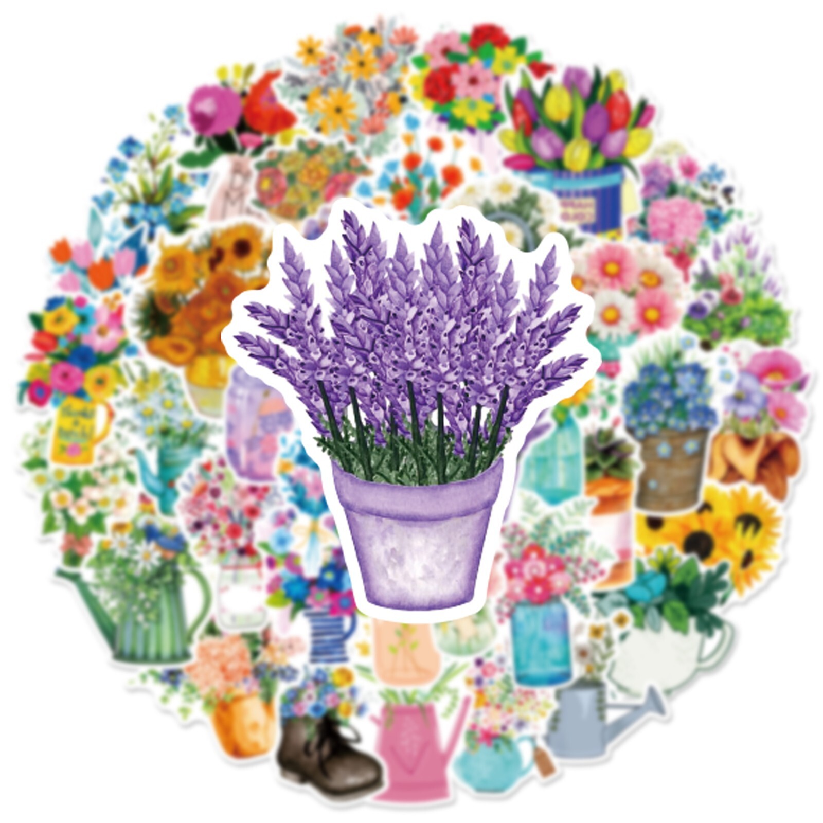 150pcs Flowers Stickers, Plants leaf flower Cactus Houseplant Stickers,#103205