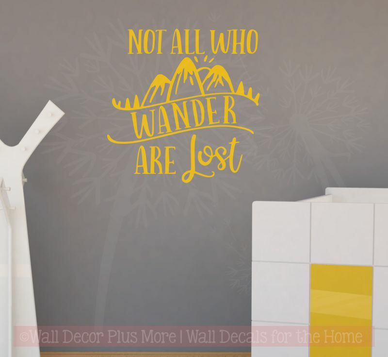 Travel RV Wall Art Decal Not All Who Wander Are Lost Inspirational Camper Quotes