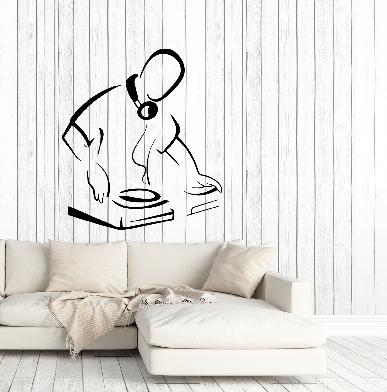 Wall Decal DJ Music Club Disco Song Creator Vinyl Sticker (ed2109)