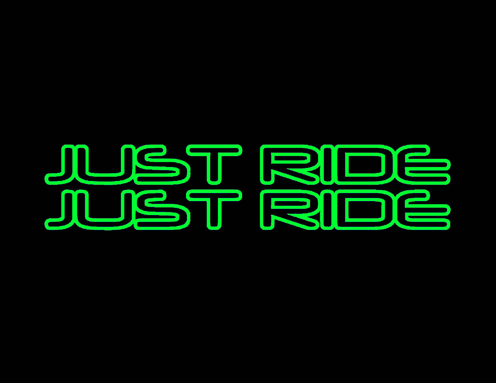 2 JUST RIDE DECAL STICKERS BMX BIKE CYCLE WAKE SKATE SNOW BOARD SURF JET SKI