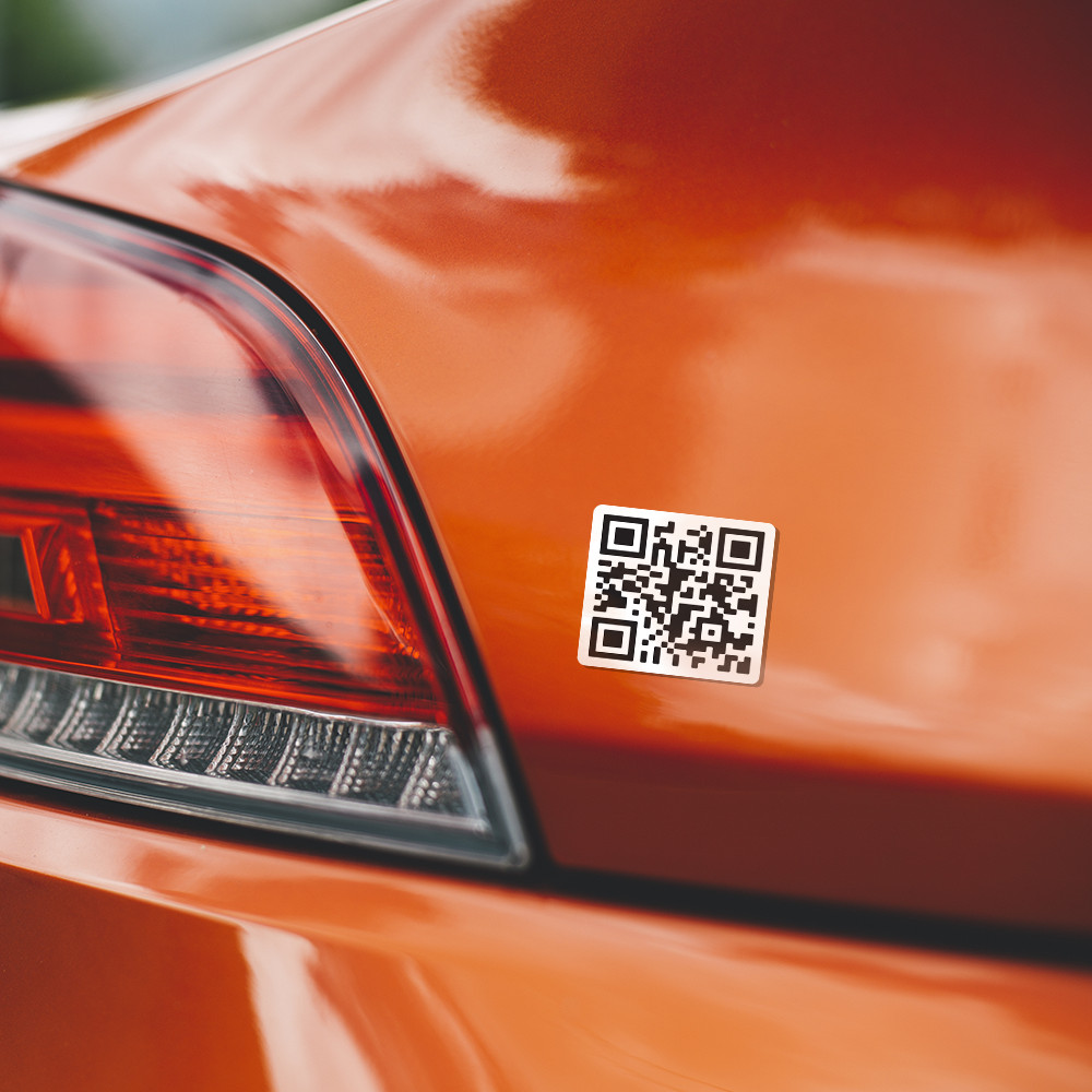 Funny QR Code Vinyl Sticker Hidden Sarcastic Message Decal Adult Humor Prank Gif