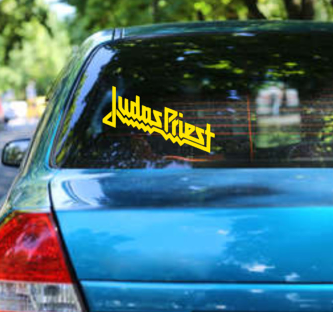 Judas Priest Vinyl Logo Sticker Decal Heavy Metal Band Car Bumper Iron Maiden