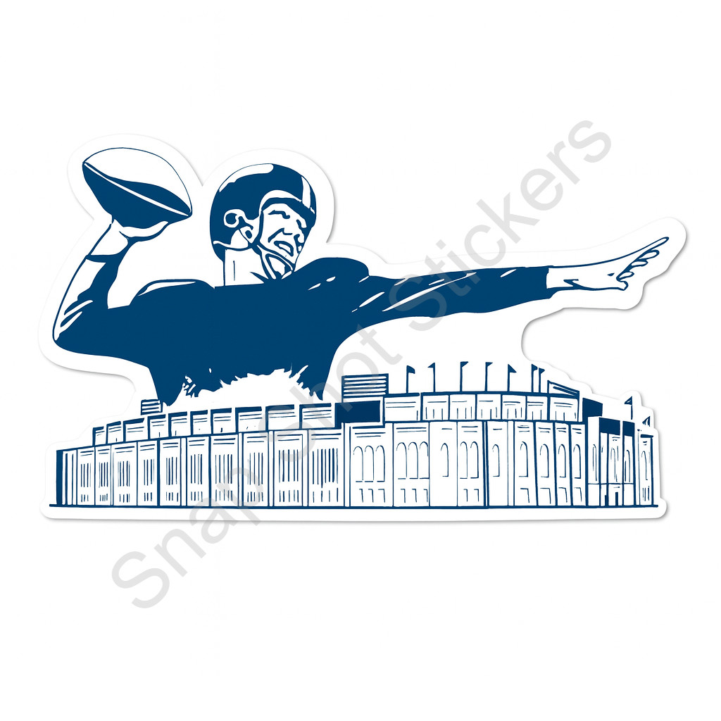 New York Blue Red Football Weather Resistant Vinyl Sticker/Decal 01