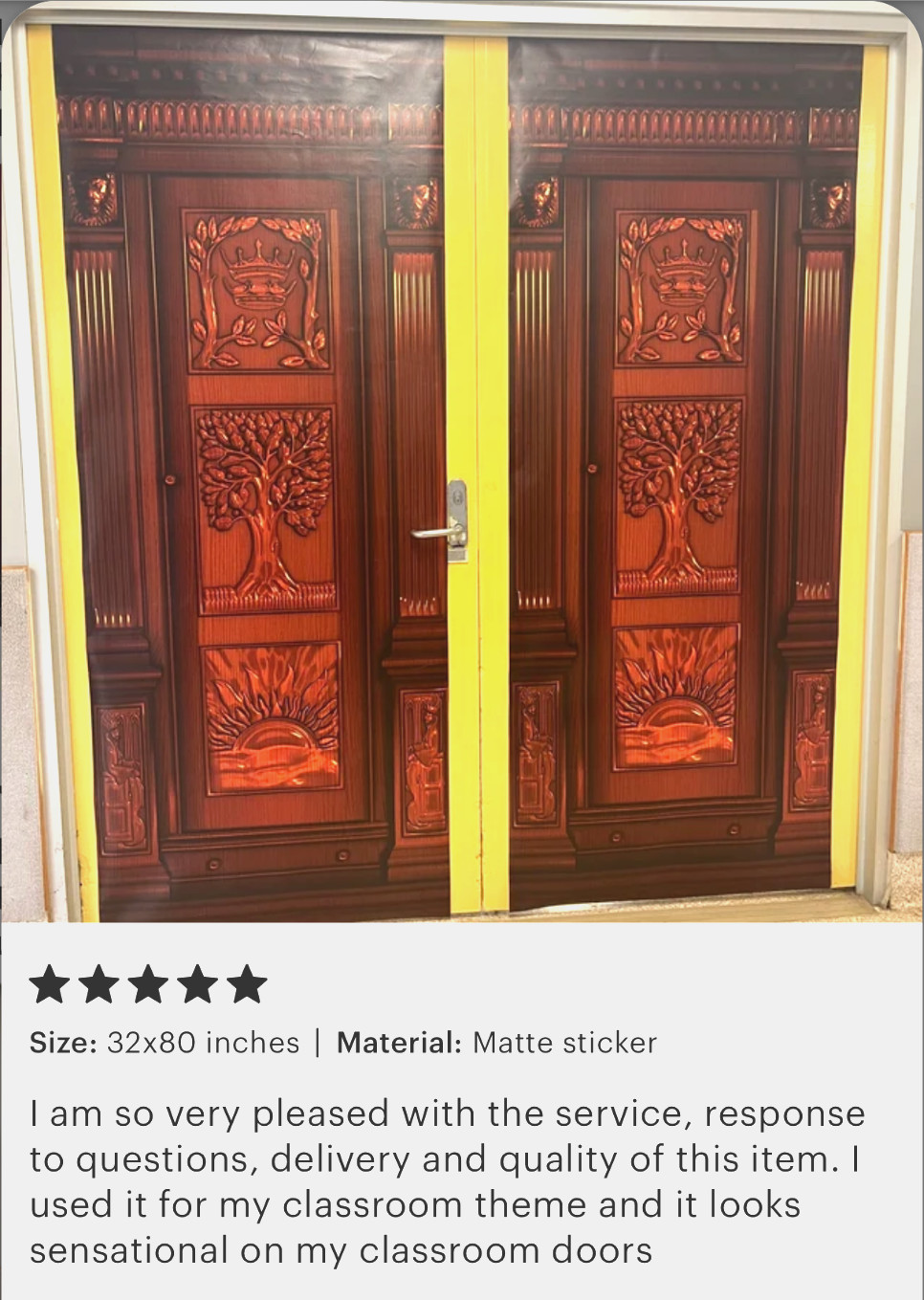 Narnia Wardrobe Door Mural | Fantasy Seamless 1-Piece Laminated Vinyl Wrap