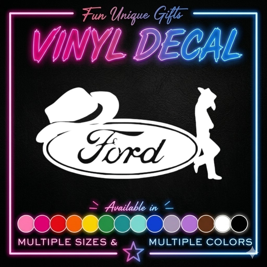 Ford Vinyl Decal Sticker -Multiple Colors & Sizes- FREE SHIPPING