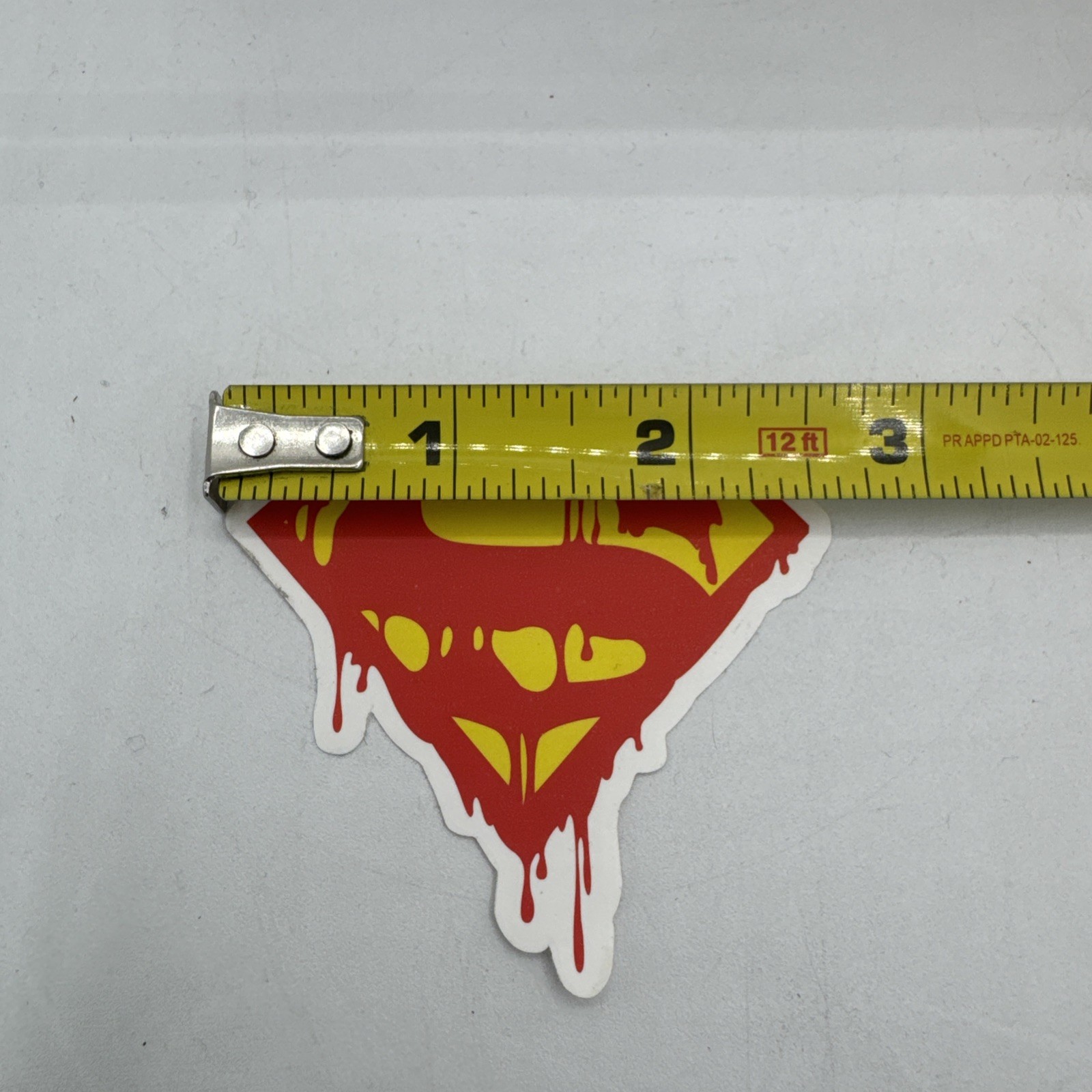 Diecut Vinyl Superman Logo Dripping Blood Decal Sticker Comic Red & Yellow 2.5"