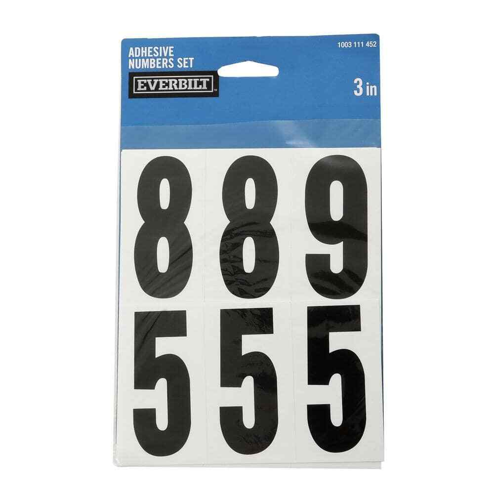 3 in. Self-Adhesive Vinyl Number Set