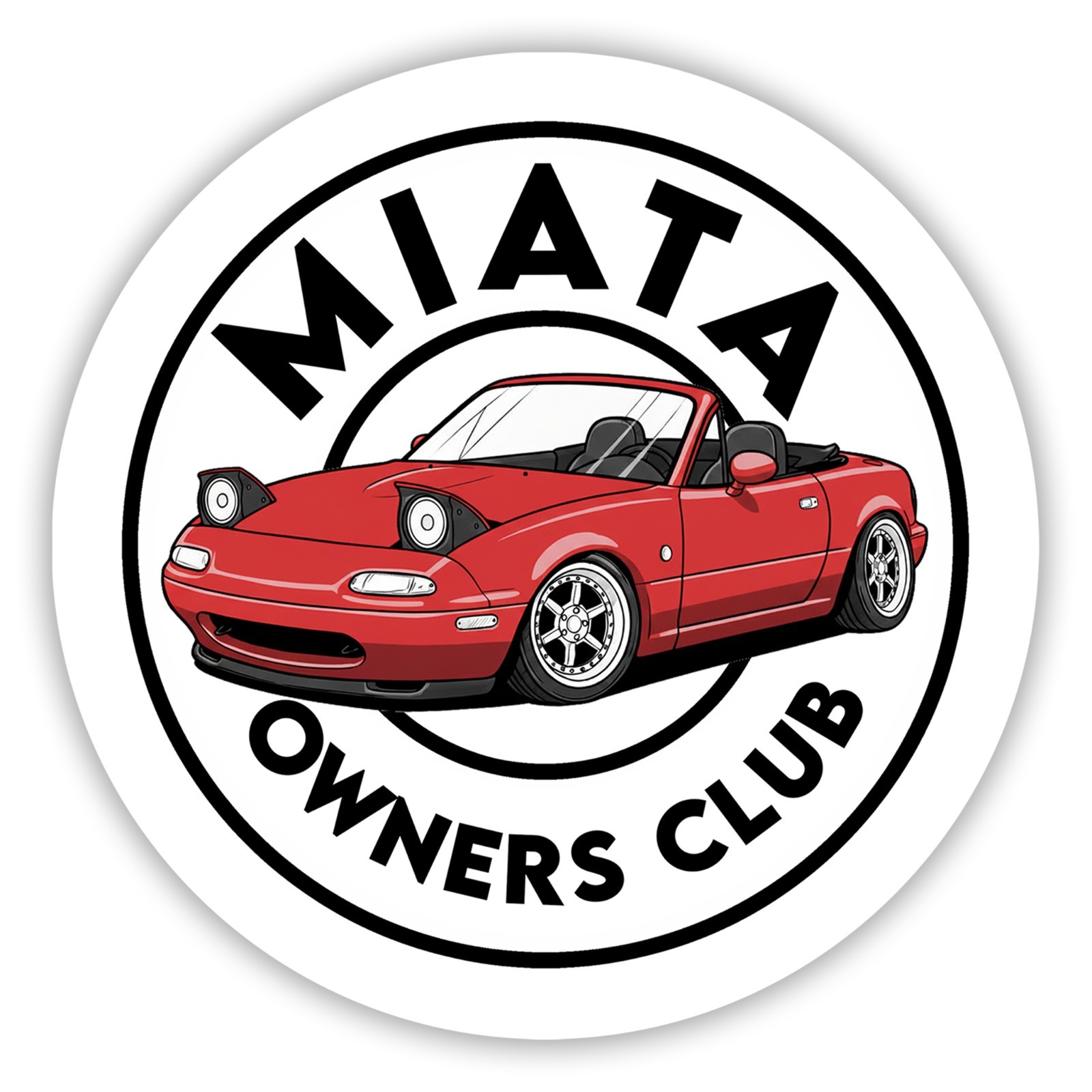 Miata Owners Club MX-5 NA Fun Car Sticker Decal Vinyl Die Cut Waterproof