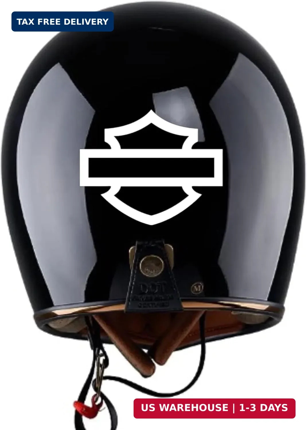 Motorcycle bar and Shield Design Vinyl Decal #2 Pieces Moto HD Club 5"x4" (White