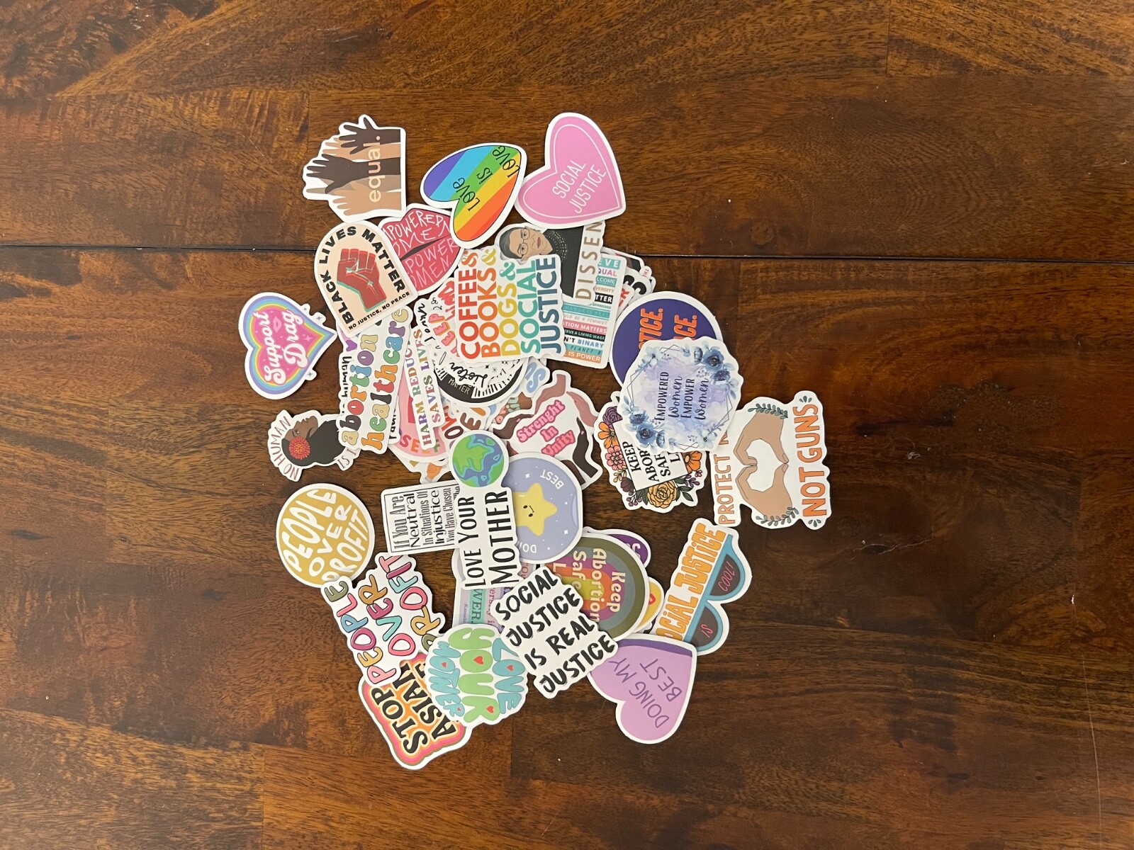 3 Random Social Justice BLM Love is Love Stickers Water Bottle Laptop Binder