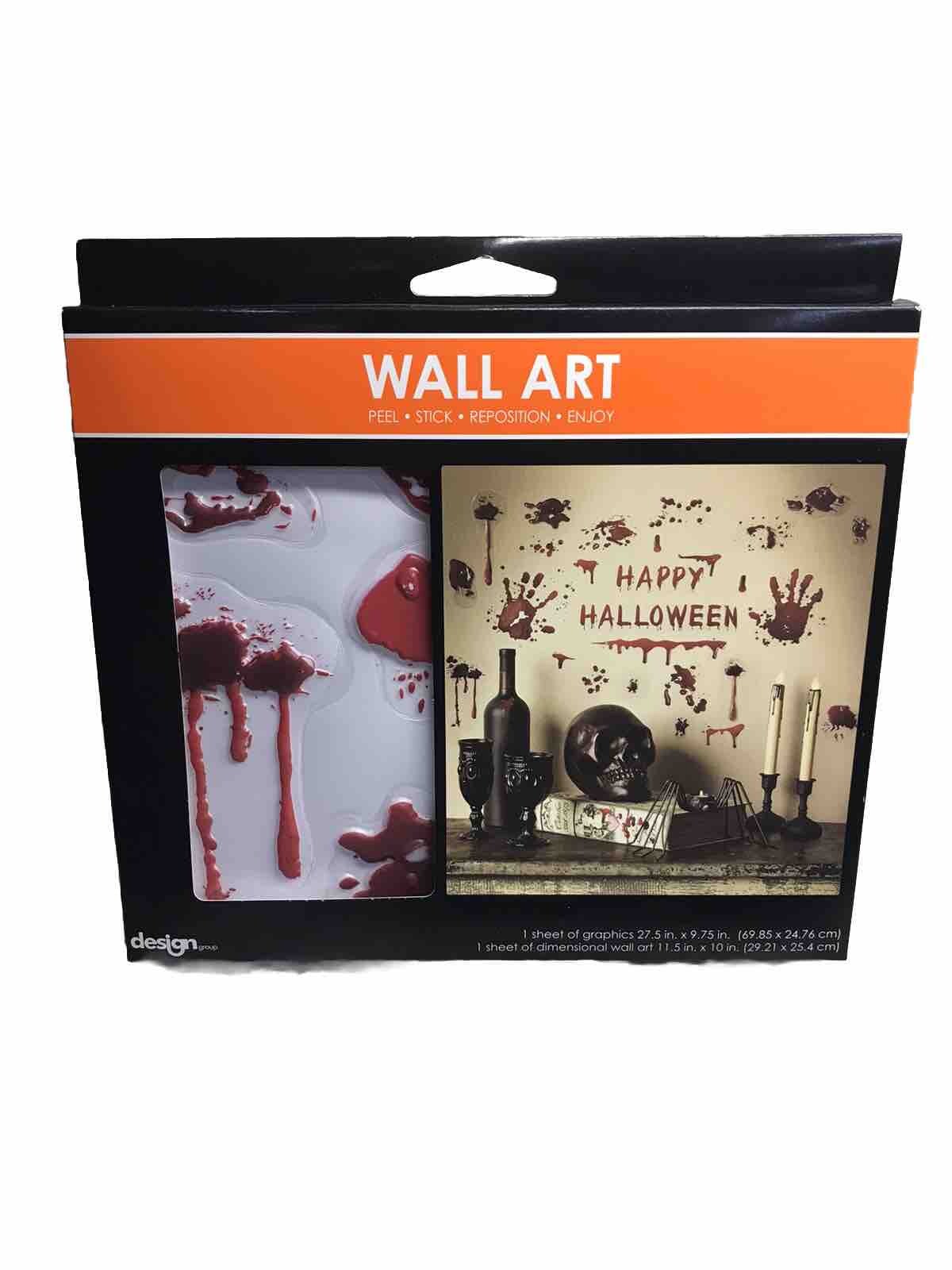 Design Happy Halloween 1 Sheet Of Wall Art 27.5×9.75 Inch Peel Stick Repo Enjoy