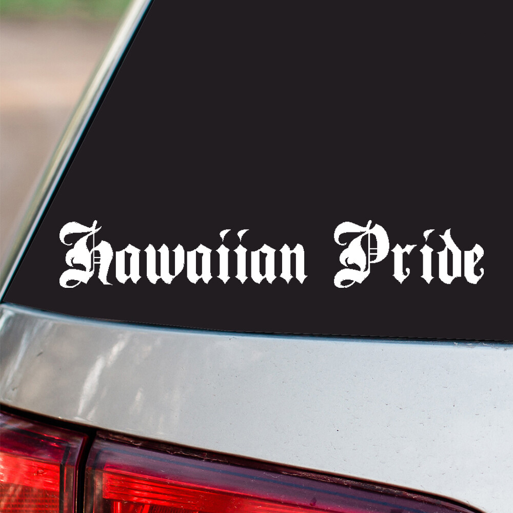 Hawaiian Pride Vinyl Sticker Country Pride all sizes chrome and regular colors