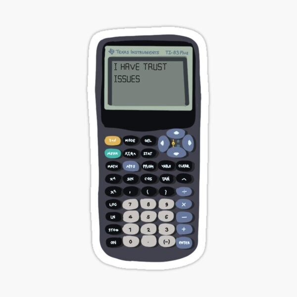 TI Calculator High School Math Calculus Algebra 83 Plus Vinyl Decal Sticker