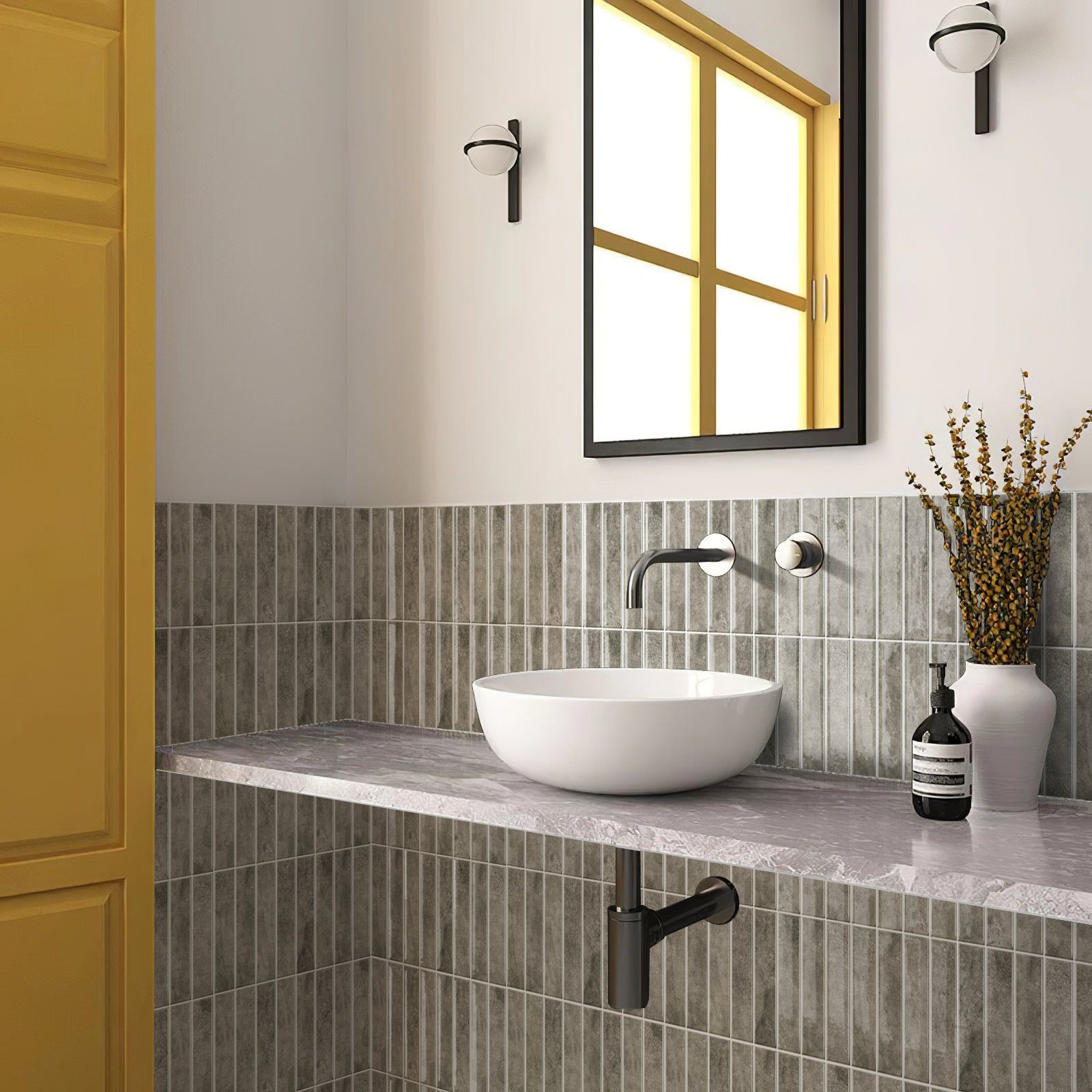 10 Pcs Peel and Stick Wall Tiles 12×12" Vintage Subway for Kitchen Bathroom NEW
