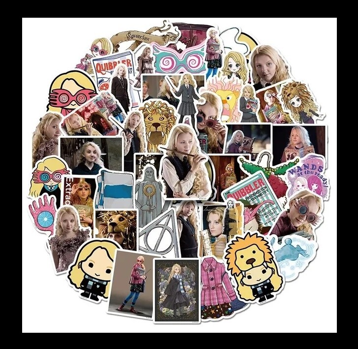 10 PCS Harry Potter Series Luna Lovegood Character Stickers BRAND NEW