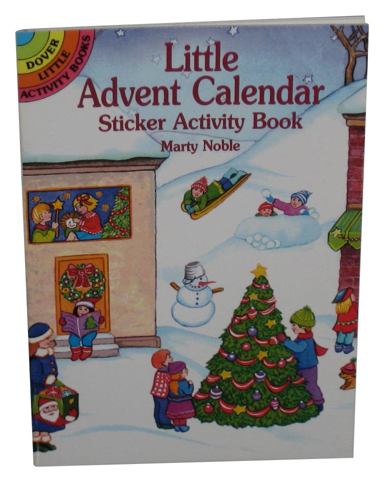 Little Advent Calendar Marty Noble Dover Christmas Holiday Sticker Activtiy Book
