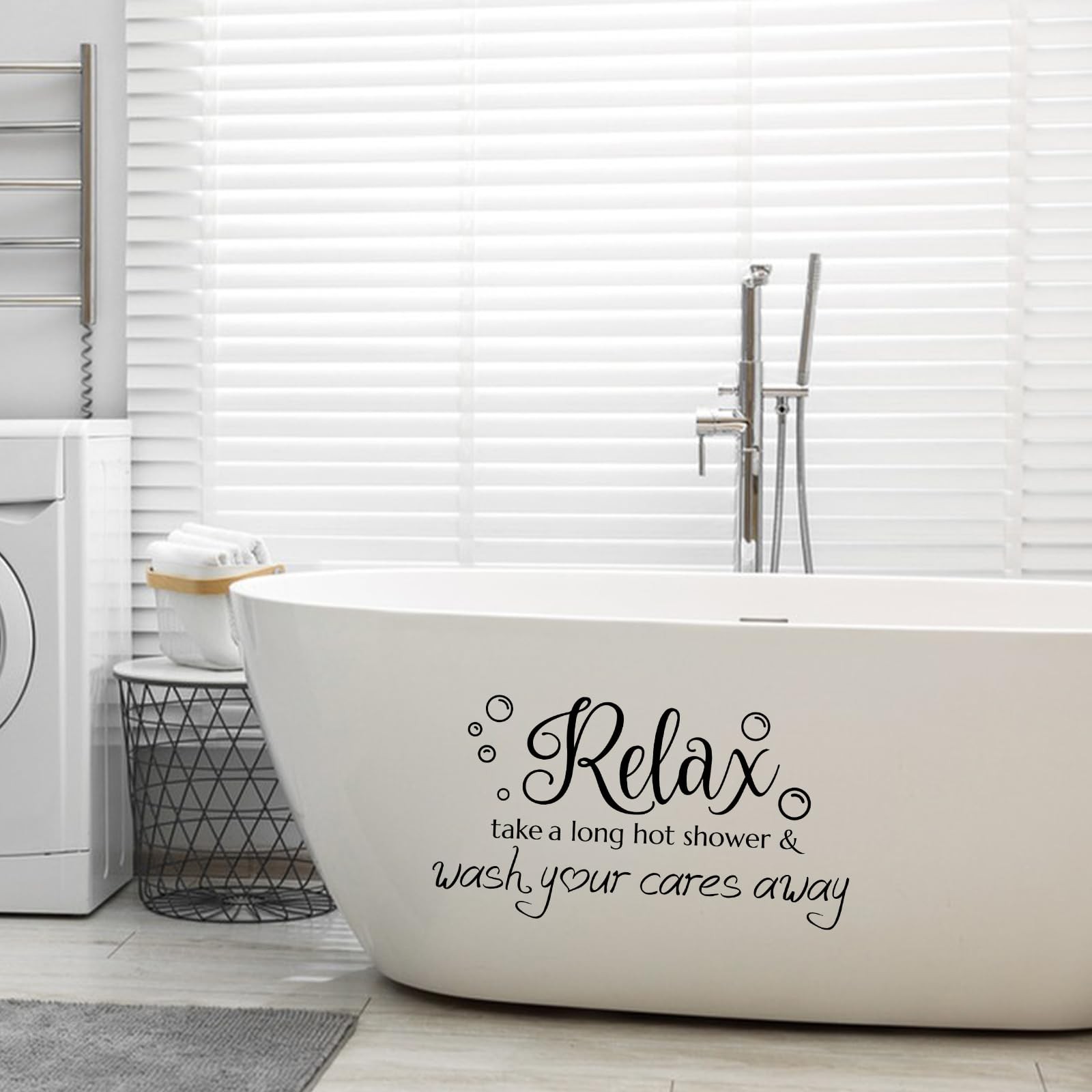 SUPERDANT Bathroom Wall Decals Relax Shower Door Bath