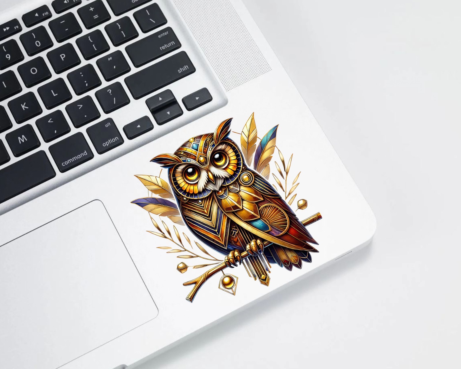 Art Deco Owl UV DTF Transparent Sticker / Decal