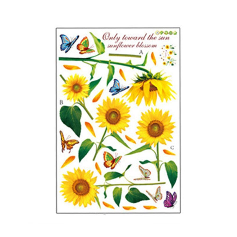 Sunflower Flower Wall Sticker Art Home Decal Mural Decoration 90cm x 60cm