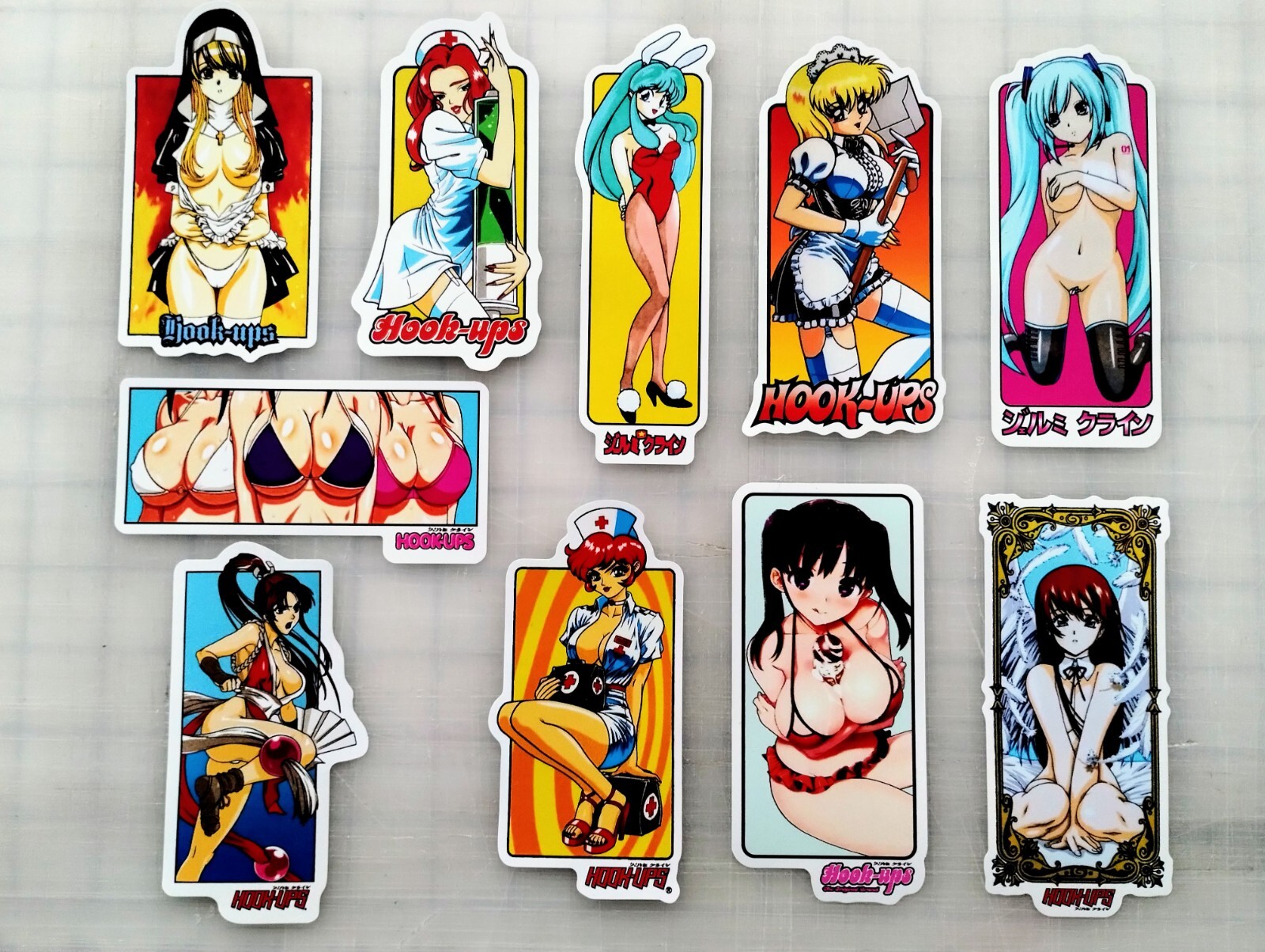 Hook-Ups Inspired 60 Piece Sticker Pack SET 1 Reproduction skate worldindustries