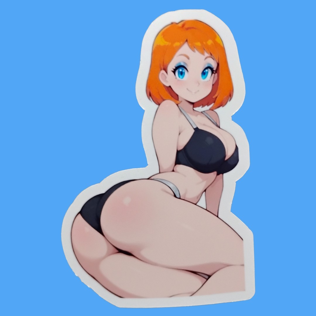 Anime Waifu Decal Sticker, Multiple Sizes Available