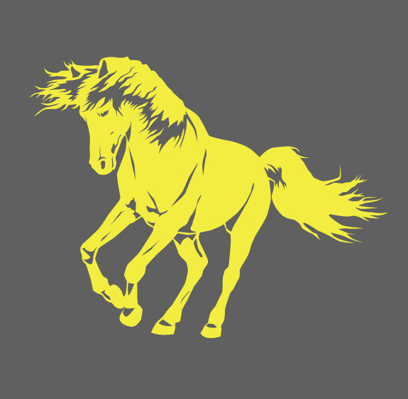 Horse Stallion Galloping #2, 4-21" Outdoor Die Cut Vinyl Decal Sticker