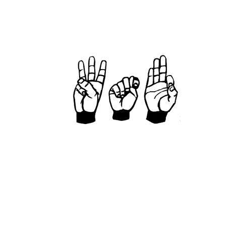 "WTF" Sign Language Funny Hands Sticker Decal for Macbook Laptop Car Window Cup