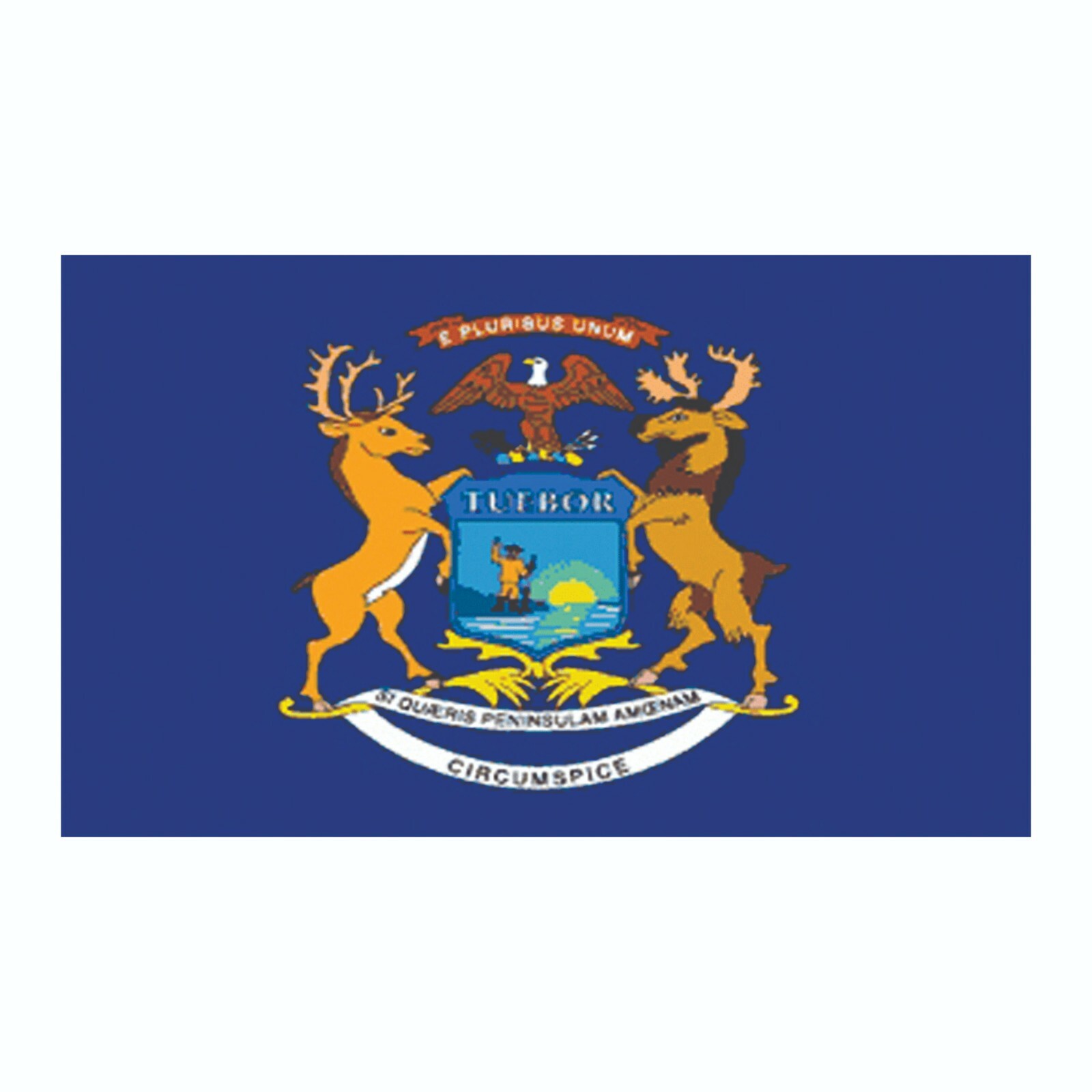 Michigan State Flag Sticker, Decal, Bumper Sticker Vacation Sticker 3" x 5"