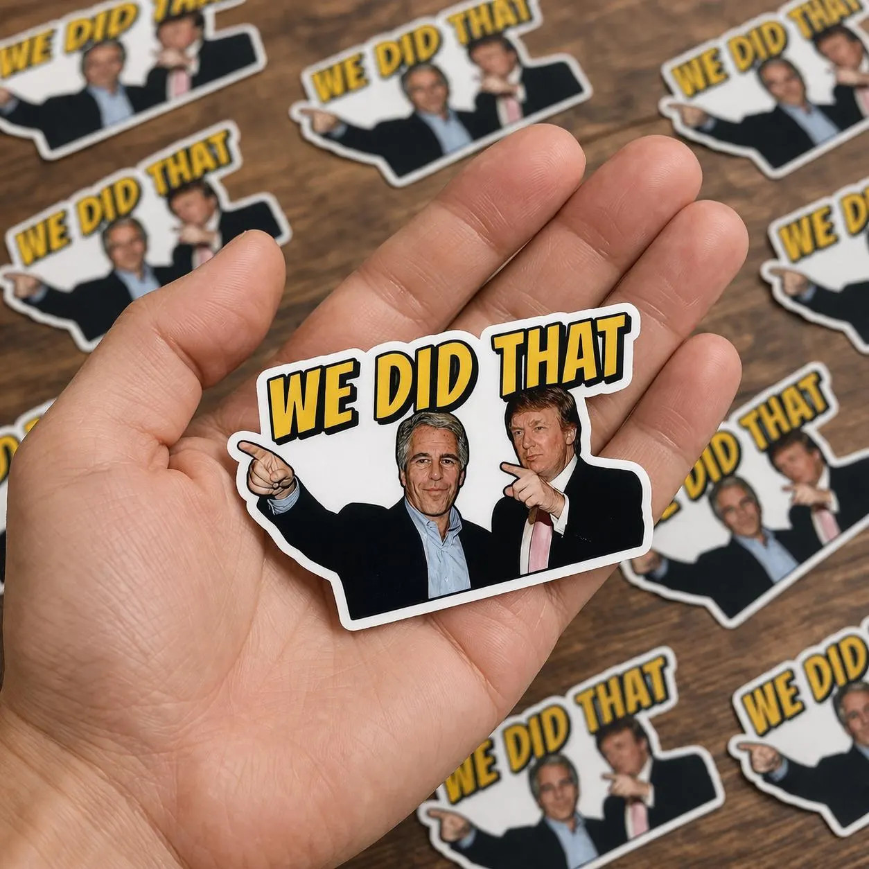 100 PCS We Did That Sticker Pack, Trump Epstein I Did That Anti-Trump Sticker,Tr