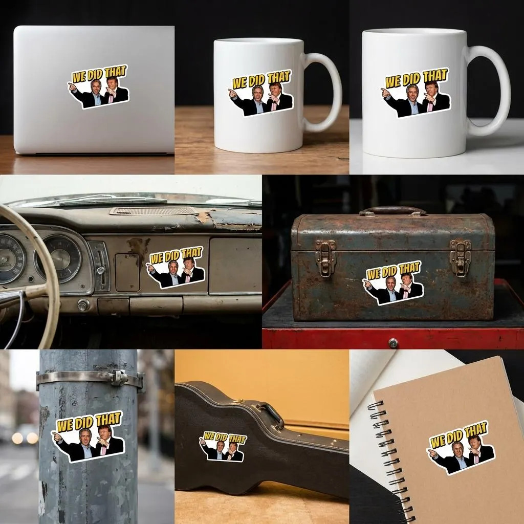 100 PCS We Did That Sticker Pack, Trump Epstein I Did That Anti-Trump Sticker,Tr