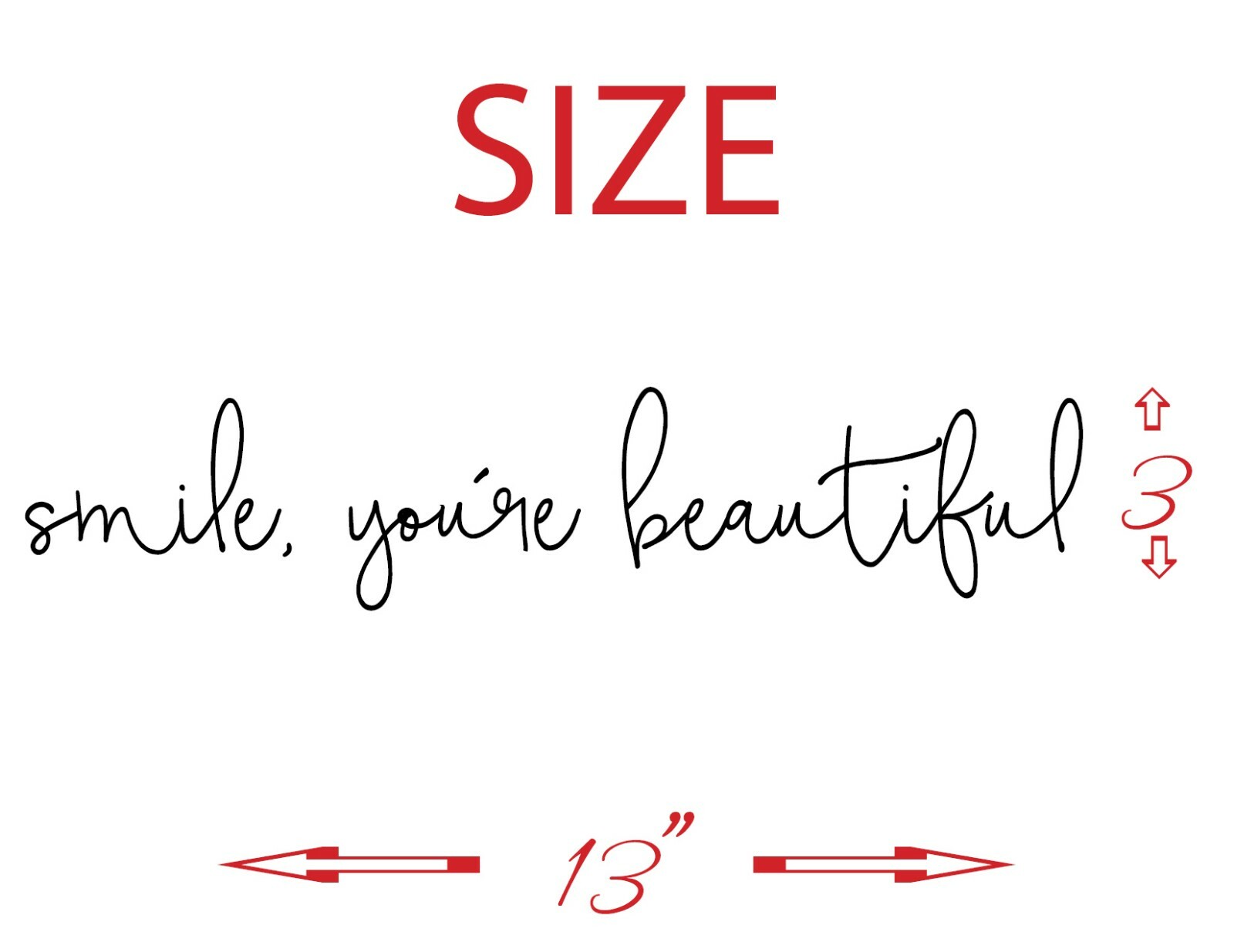 SMILE YOU'RE BEAUTIFUL vinyl wall decal sticker bathroom decor tub home mirror 2