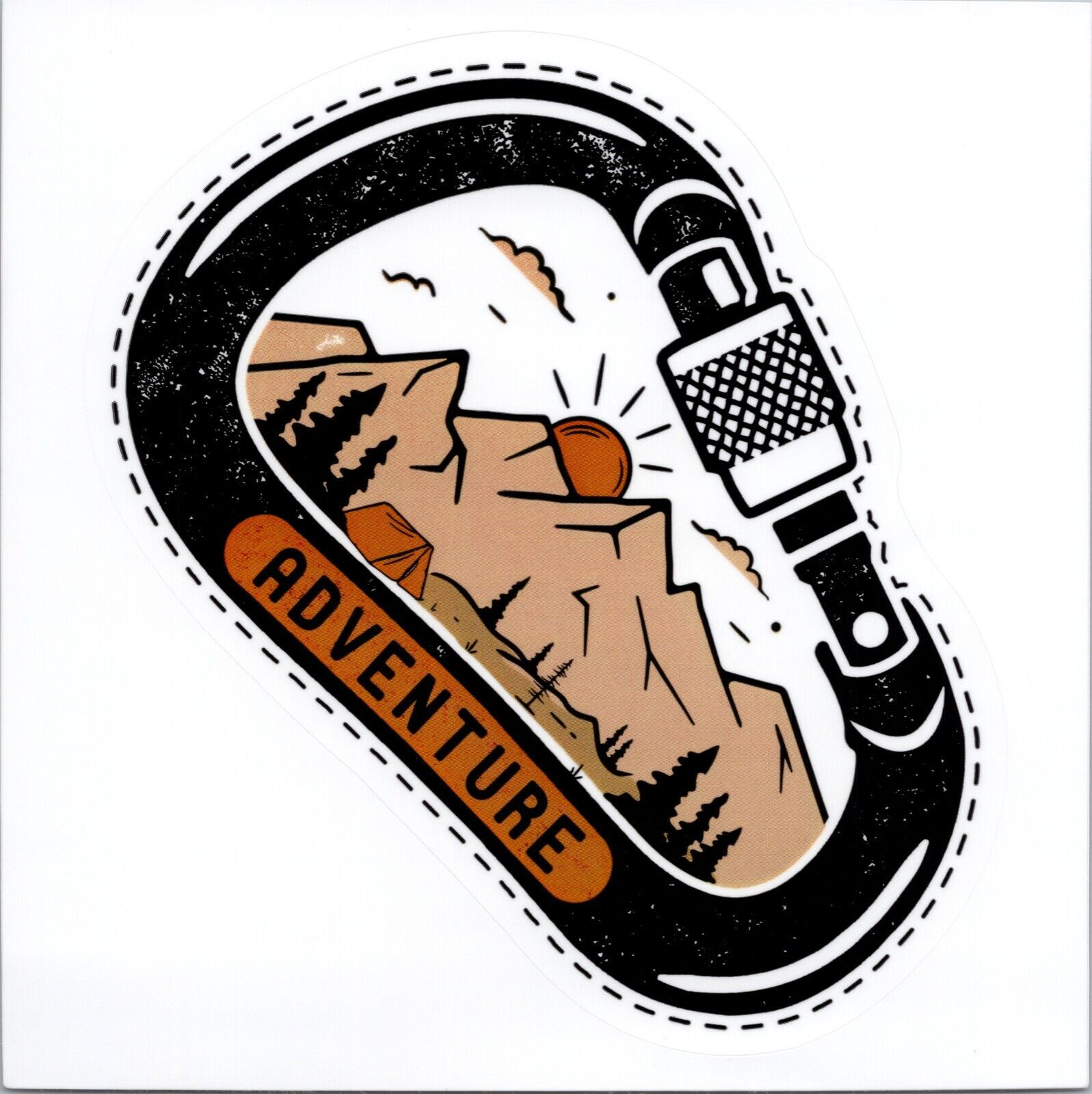 MOUNTAIN CLIMBING ADVENTURES – Small Vinyl Sticker – 2in x 1.5in