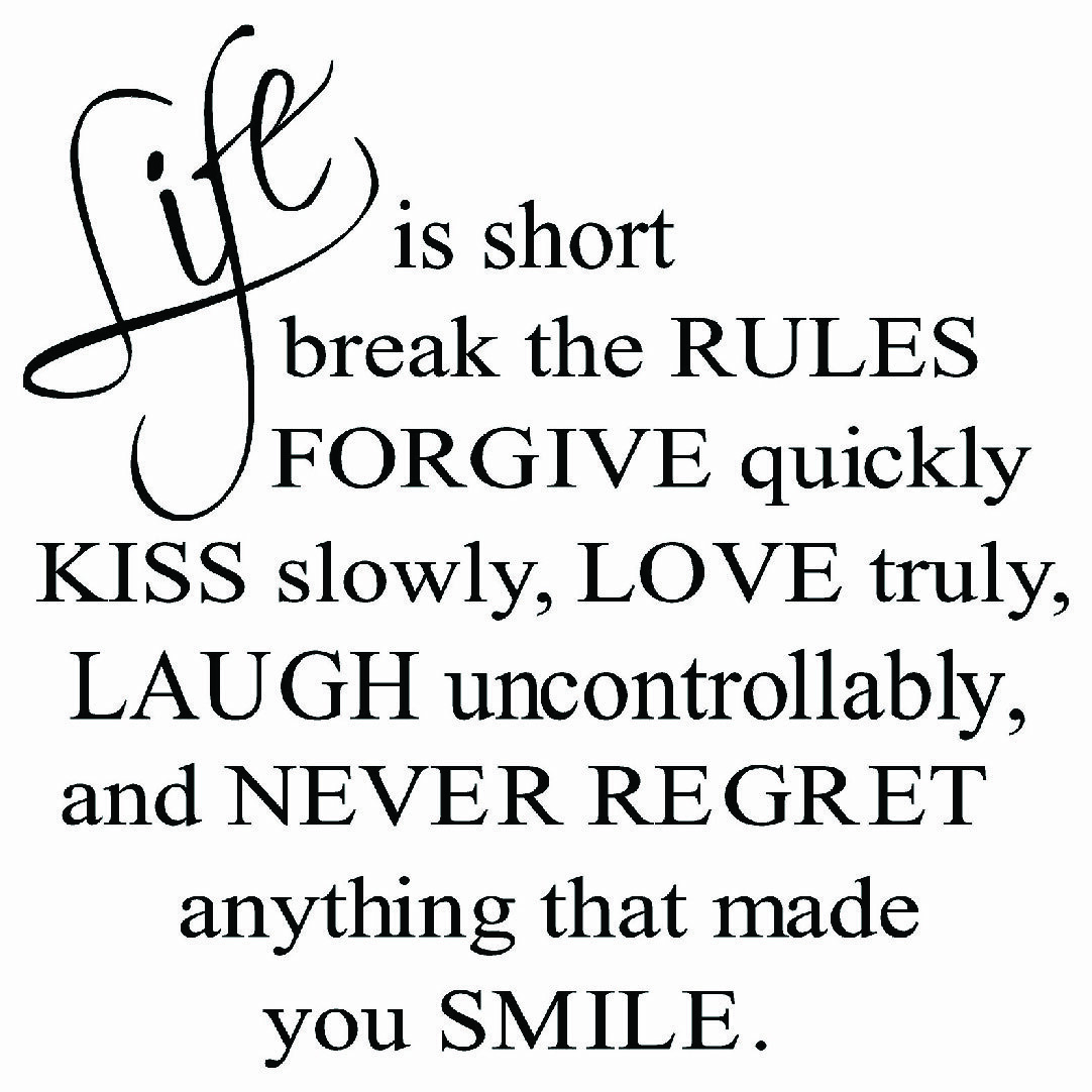 Life Live Love Laugh Smile Happy Family Living Room Quotes Home Decal Vinyl