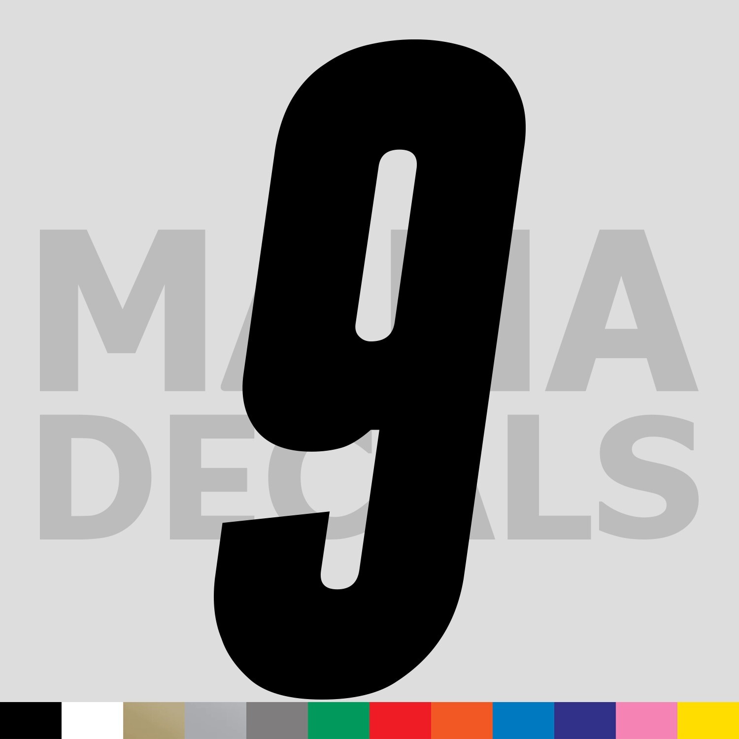 Number Nine 9 Vinyl Die Cut Decal Sticker – Racing Race Car Motocross Bike