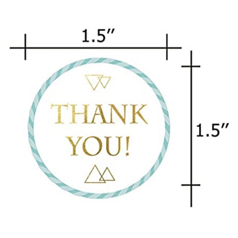 Thank You Sticker 1.5×1.5in