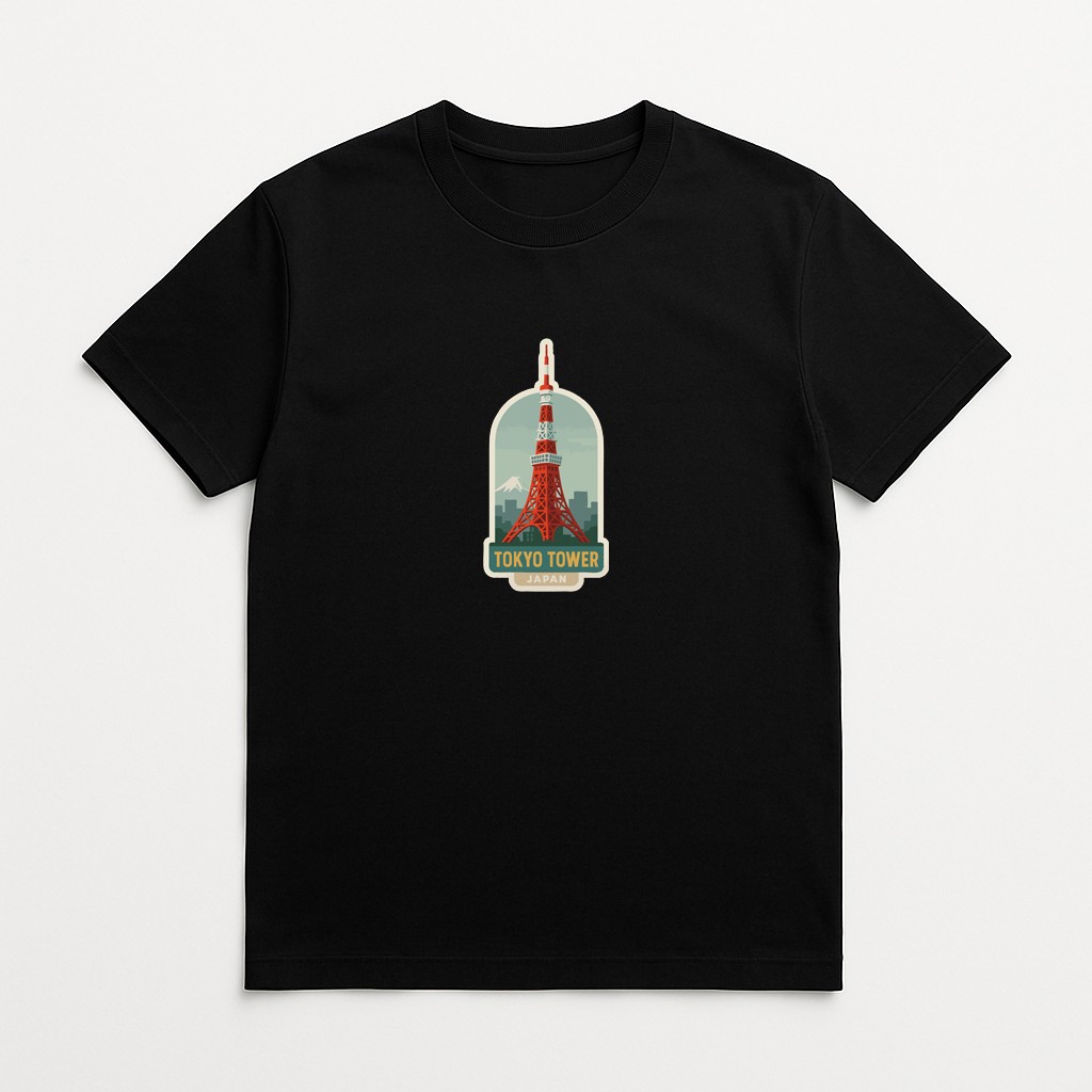 Tokyo Tower Japan Iron On Heat Transfer Vinyl HTV Die-Cut Symbolic Landmark