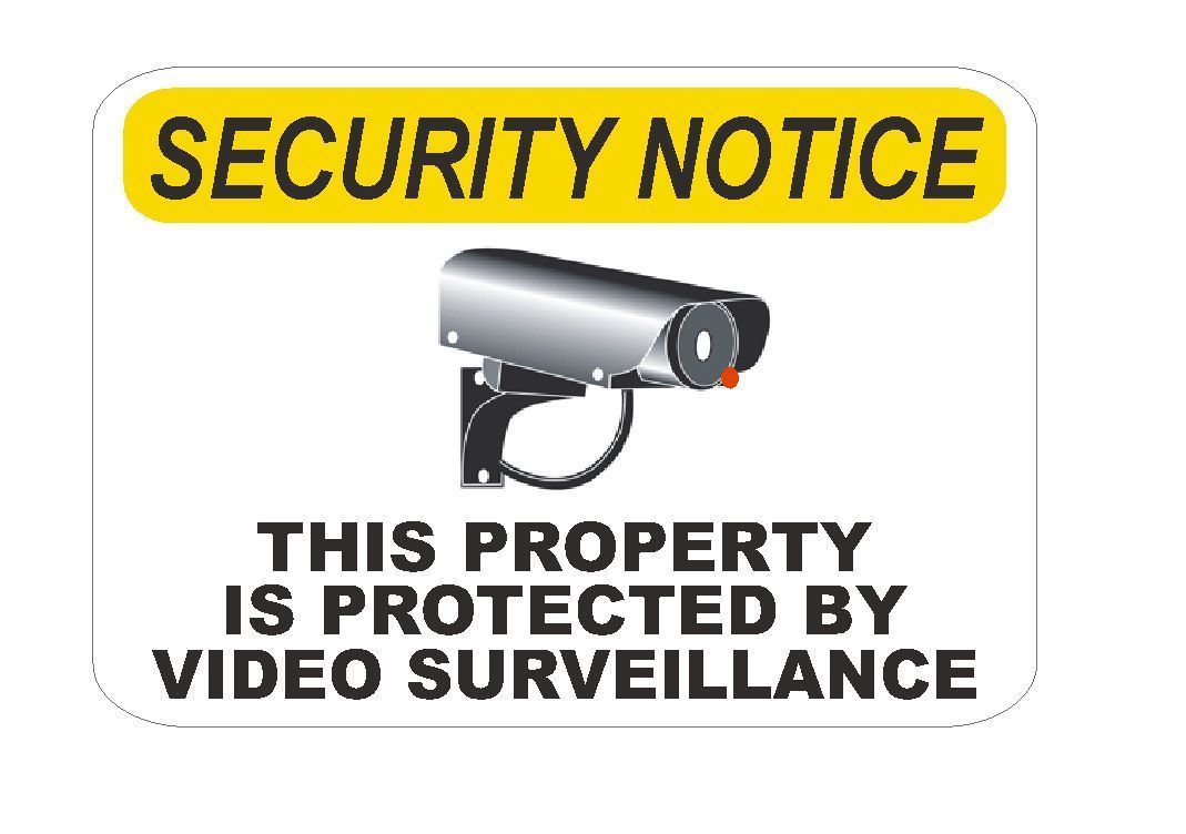 Notice Video Surveillance Sticker D327