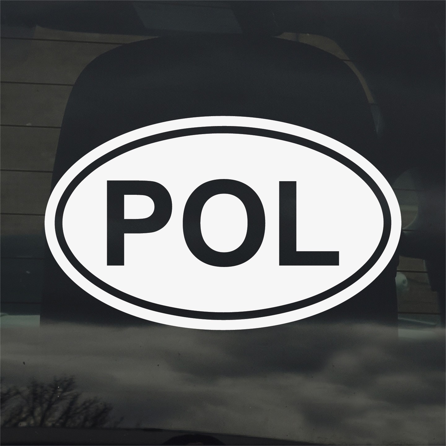 Poland POL Oval Country Code Vinyl Decal Sticker for Car Window Laptop & Gifts