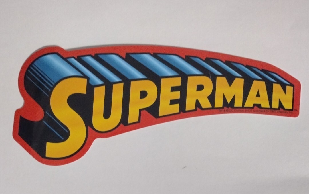 Sticker Superman Classic Retro Logo DC Comics Superhero Die Cut Est 4" Original
