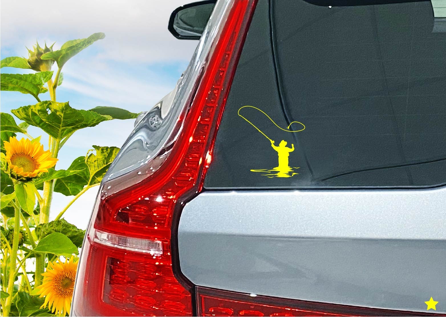 Fly Fishing Decal Sticker Fish Outdoors Fisherman Pole Vacation Travel Life Lake