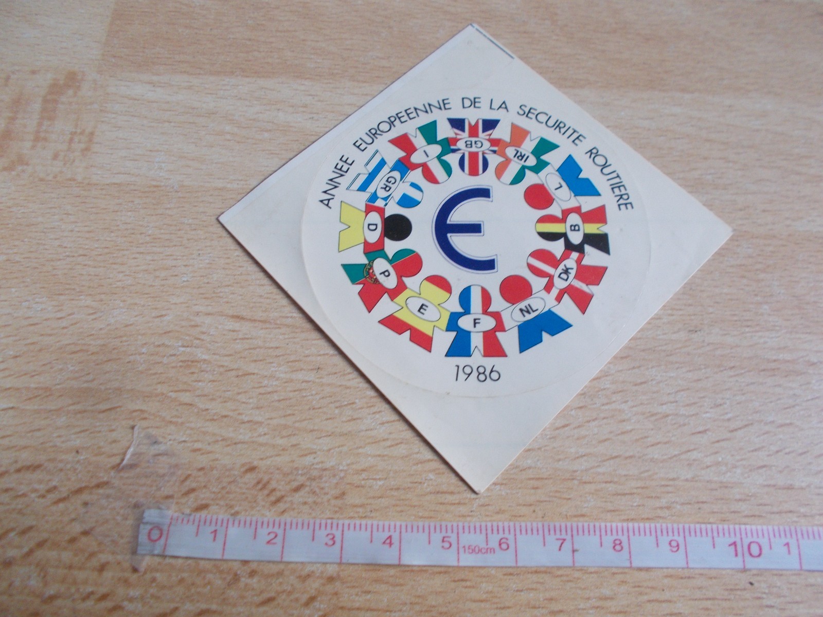 Sticker Year European La Security Road 1986