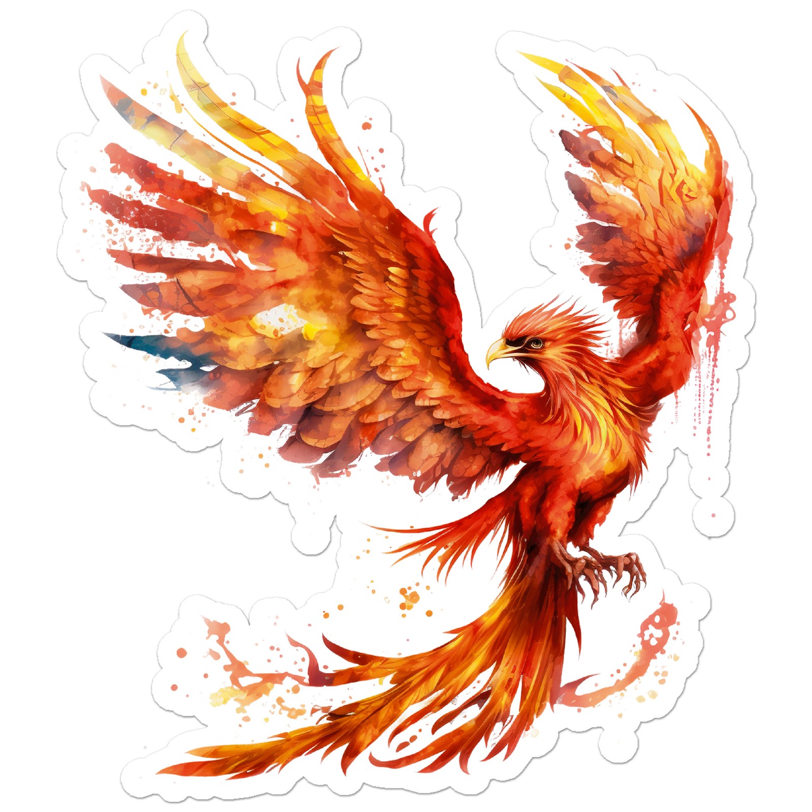 Phoenix Fire Flames – Vinyl Decal Sticker – Car Window Laptop – ebn9328