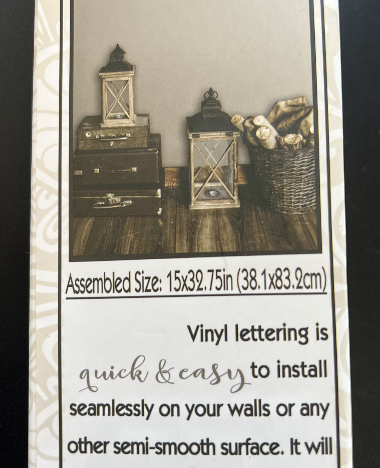 WELCOME TO OUR HOME Vinyl Lettering Wall Art for semi-smooth surface, Easy inst