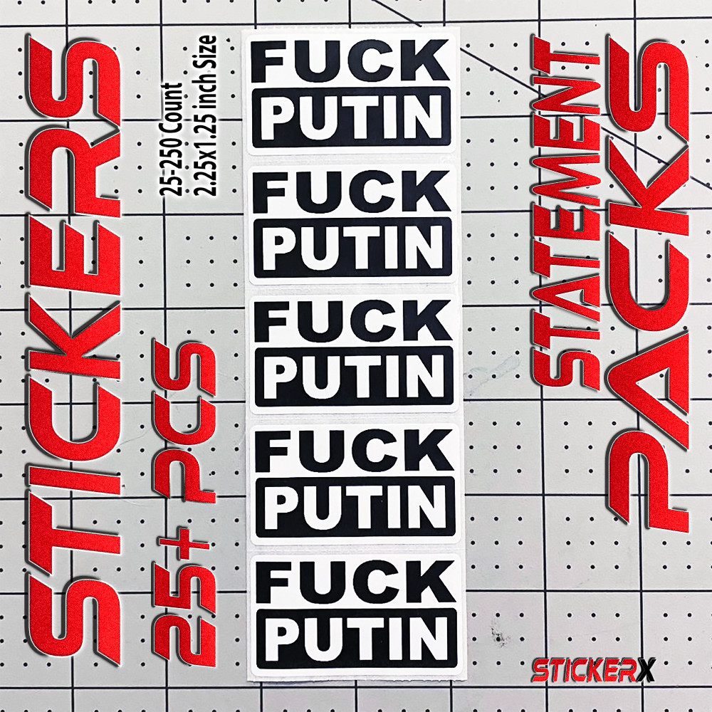 FCK PUTIN Stickers Anti VLADIMIR Screw USSR Save Ukraine- 25+ PCS Sticker Pack