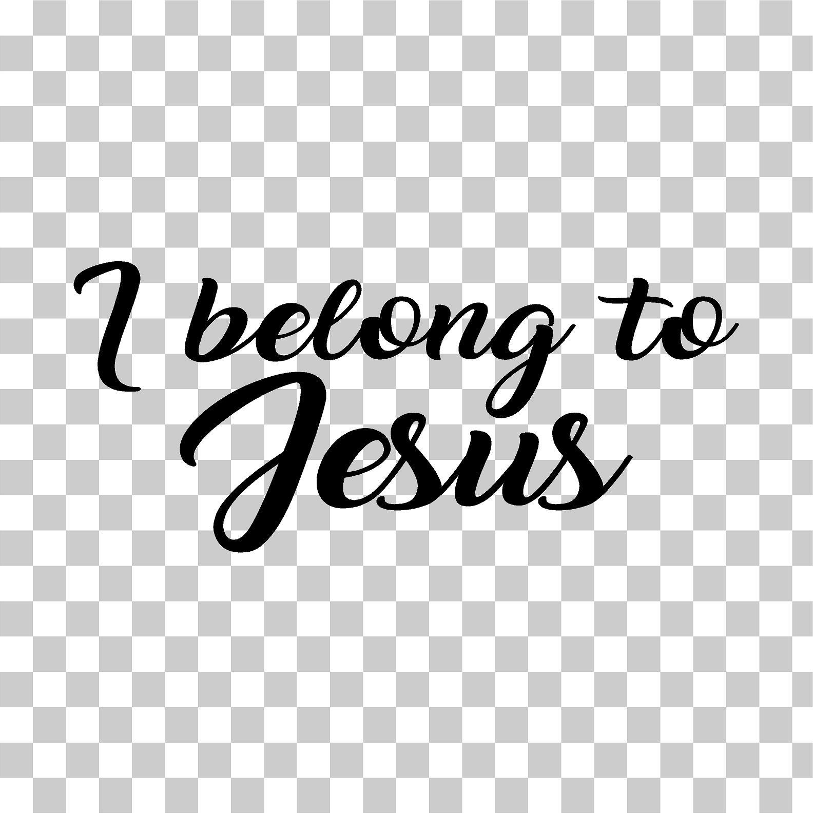 I BELONG TO JESUS VINYL DECAL / STICKER GOD FAITH RELIGIOUS