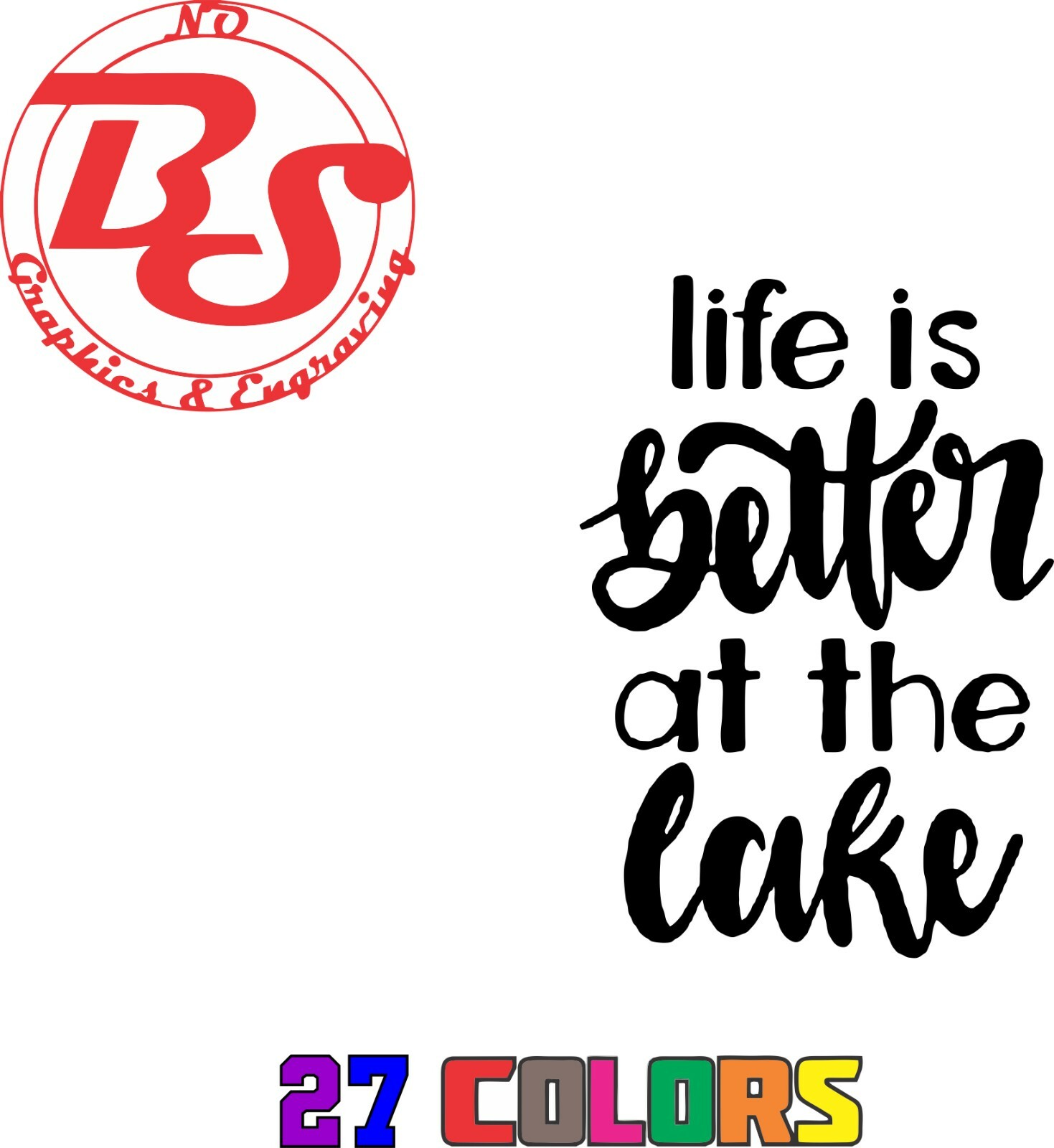 6" Lake Life Pontoon Vinyl Decal Party Boat Sticker Fishing Summer Fish Car noBS