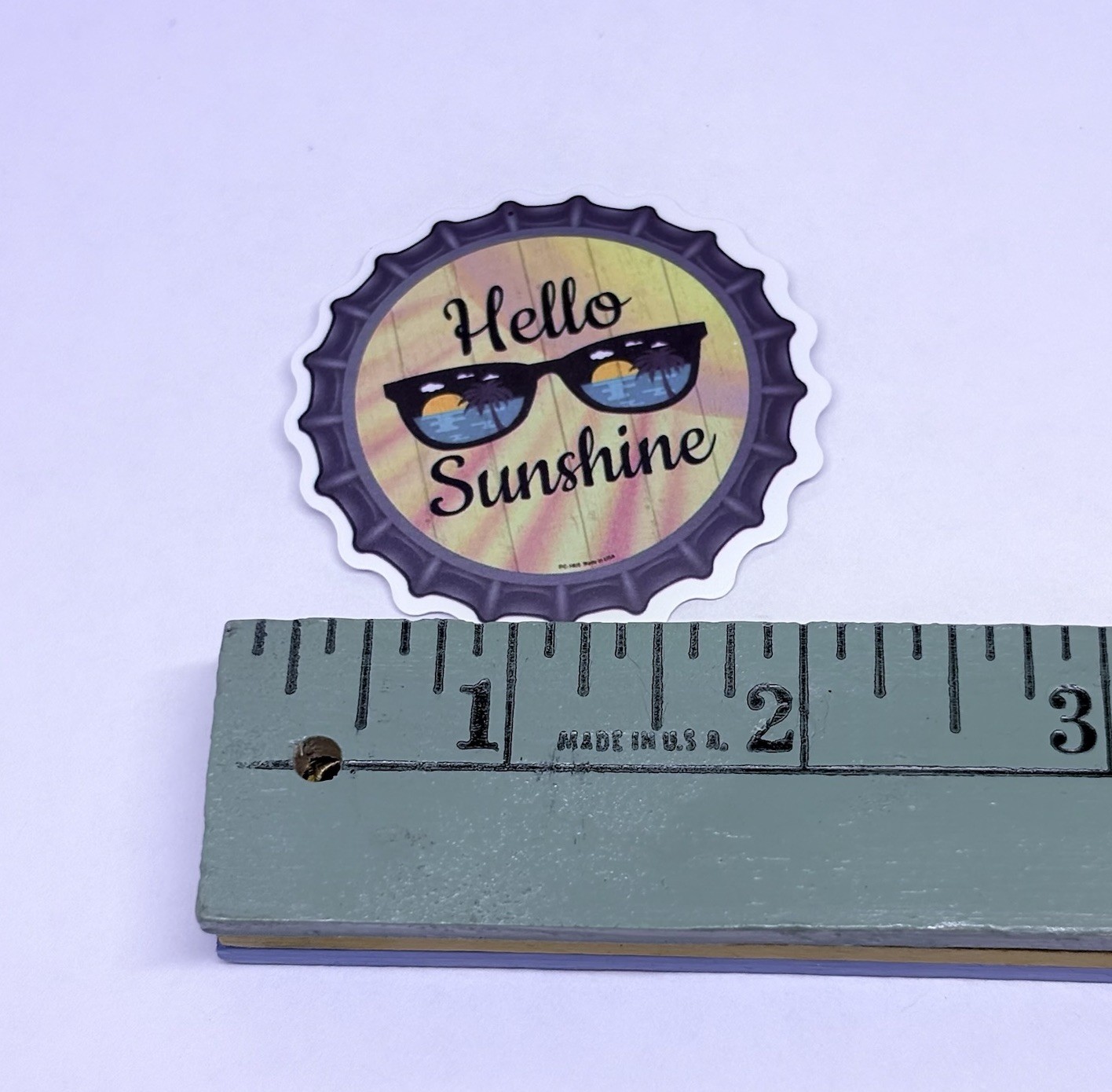 Hello Sunshine Bottle Cap Sticker Decal Vinyl Cool Art Souvenir Journal Wall Tc6