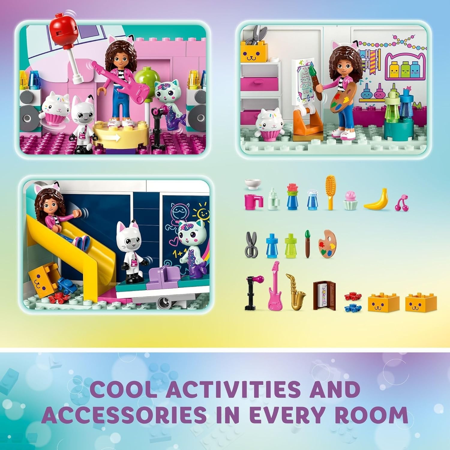 Gabby's Dollhouse Building Toy – Pretend Play Toy Figures & Playsets for Girls &